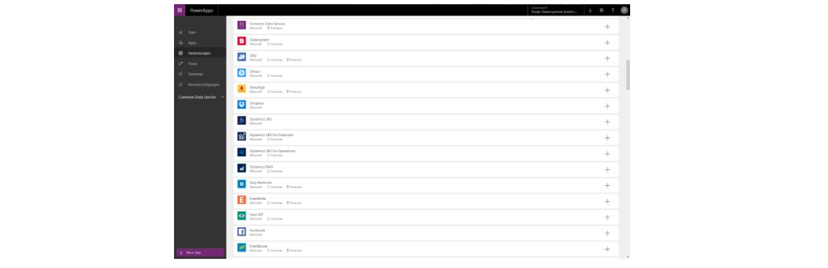 microsoft powerapps verbindungen verwalten