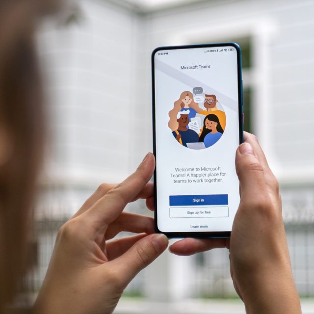 Microsoft Teams App auf dem Handy