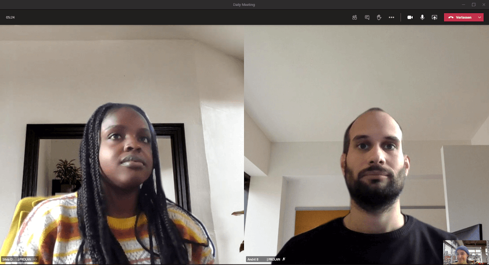 Videocall mit Microsoft Teams